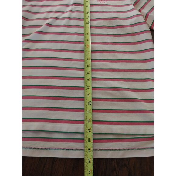 Polo Golf Ralph Lauren Green Pink White Striped Spring Island Logo Mens Sz L - Picture 8 of 9